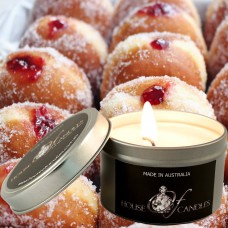 HOT JAM DOUGHNUTS Scented Ecosoy Candle Tins VEGAN & CRUELTY FREE   132673468979
